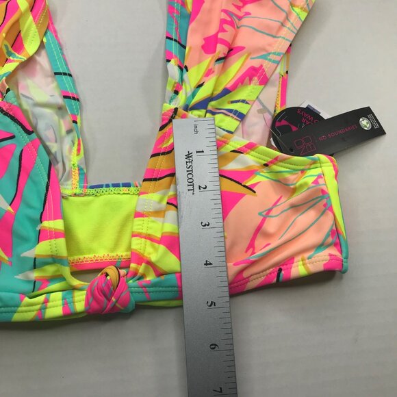 No Bo Junior's Wide Strap Off Shoulder Swim Top Multicolor Tropical Sm 3-5 New - Picture 13 of 14